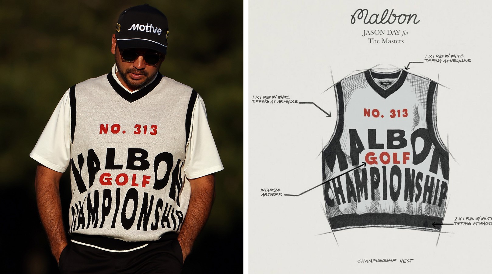 The Viral Vest: Social Media Buzzes Over Jason Day’s “Malbon Golf Championship” Attire at the Masters