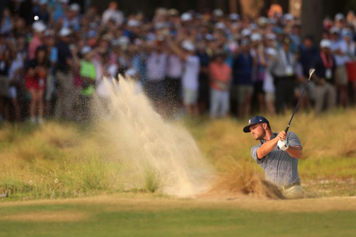 Witness Bryson DeChambeau’s spectacular U.S. Open win at Pinehurst with a masterful 55-degree bunker shot and emotional tribute