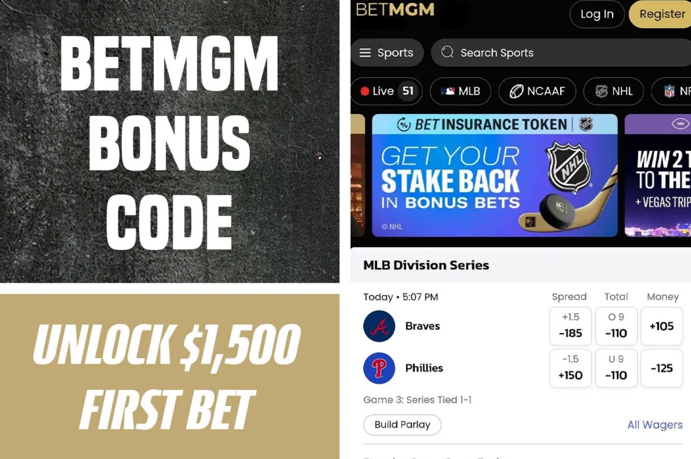 Unlock a $1500 BetMGM bonus for MLB, British Open, NASCAR & more. Redeem promo code SBWIRE today!