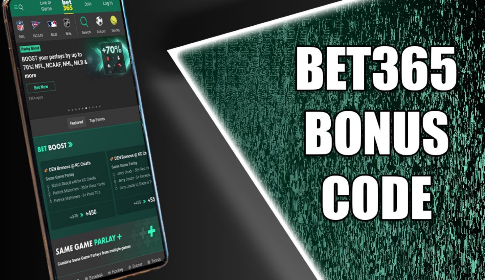 Unlock bet365 bonuses with code SBKWIRE: choose from a $1000 bet cover or $150 in bonus bets—ideal for MLB, NASCAR, and British Open betting!